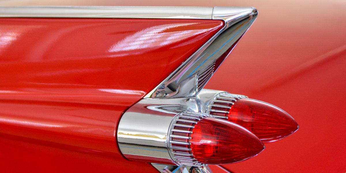 The immortalised Tail Fins of the 1959 Deville Cadillac